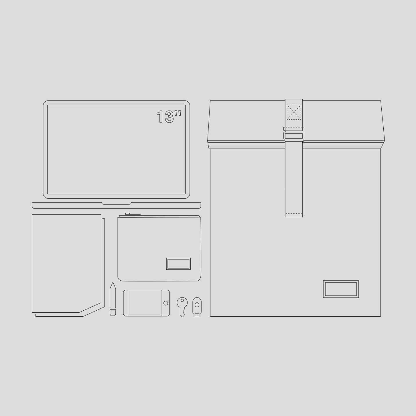 Rucksack für Uni Laptopfach Oak